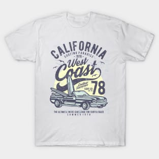 California West Coast Vintage Surf Beach Vacation 70's T-Shirt